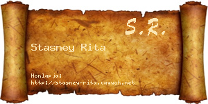 Stasney Rita névjegykártya